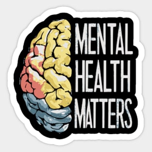 Mental Health Matters Gift Human Brain Illness Awareness Sticker